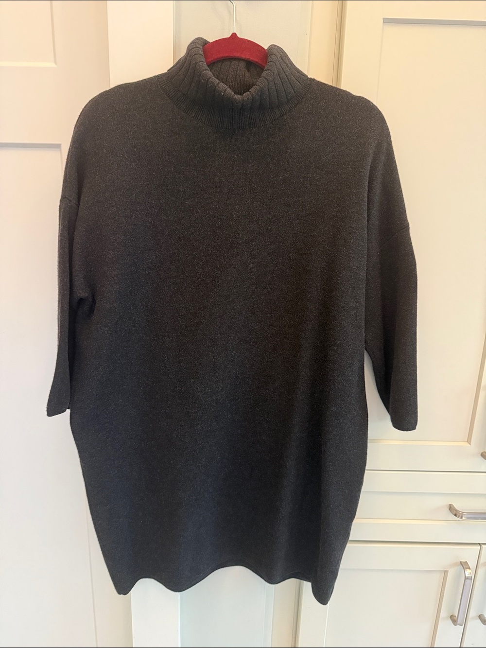 Pomander Place Women's dark Charcoal Turtleneck Sweater Dress